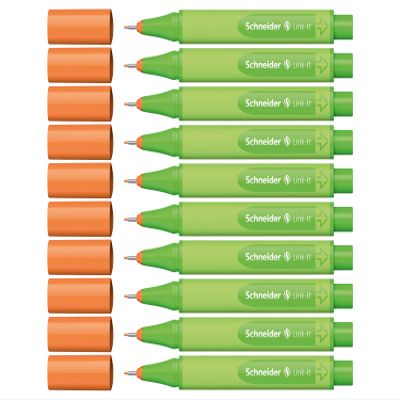 Schneider 191201 Link-It Fineliner, Pack of 10 Fineliner Standard Tango-Orange