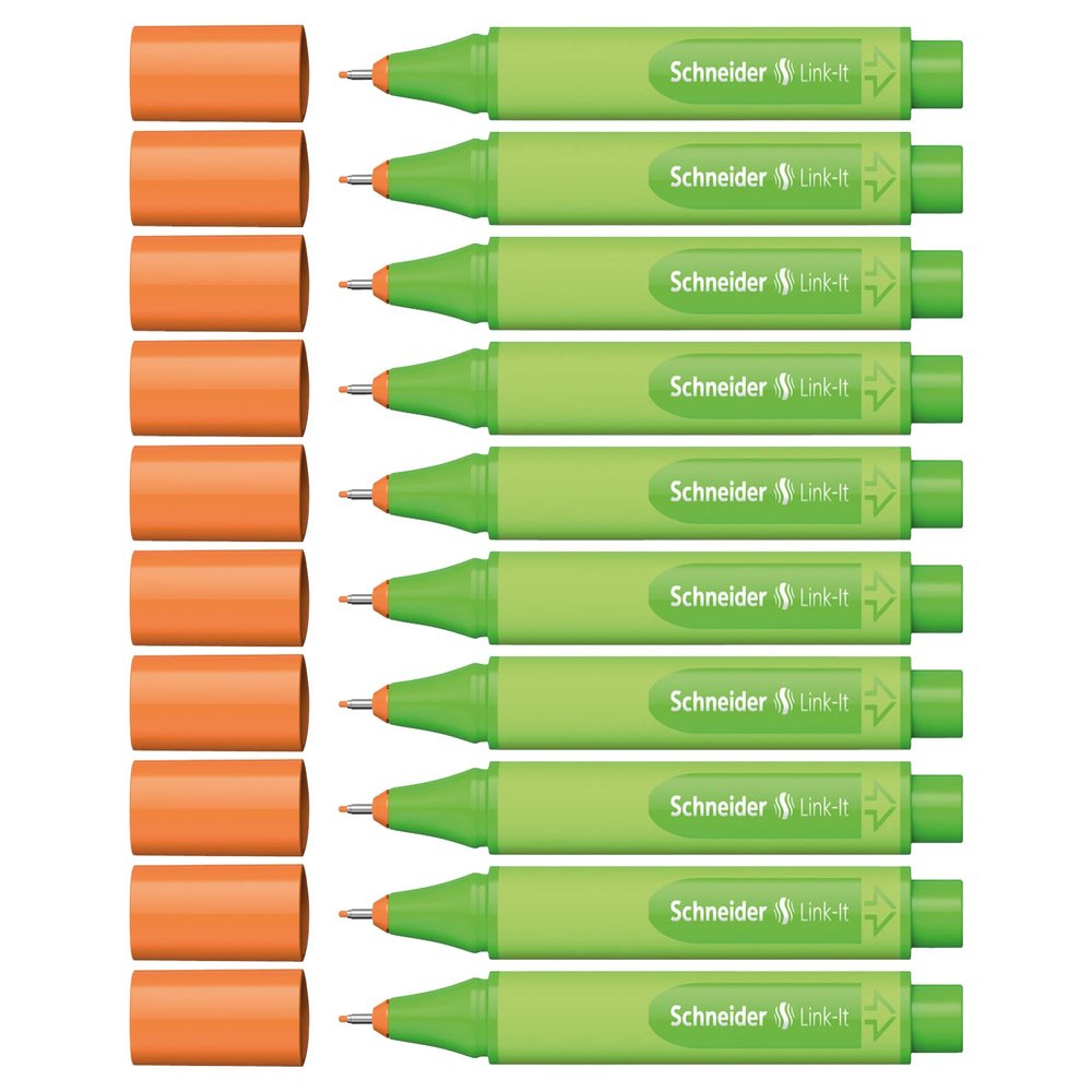 Schneider 191201 Link-It Fineliner, Pack of 10 Fineliner Standard Tango-Orange