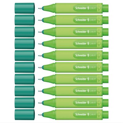 Schneider 191201 Link-It Fineliner, Pack of 10 Fineliner Standard Nautic-Green