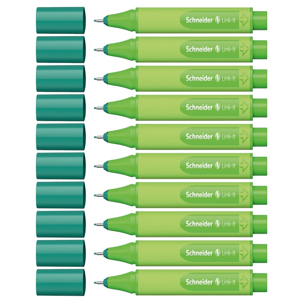 Schneider 191201 Link-It Fineliner, Pack of 10 Fineliner Standard Nautic-Green