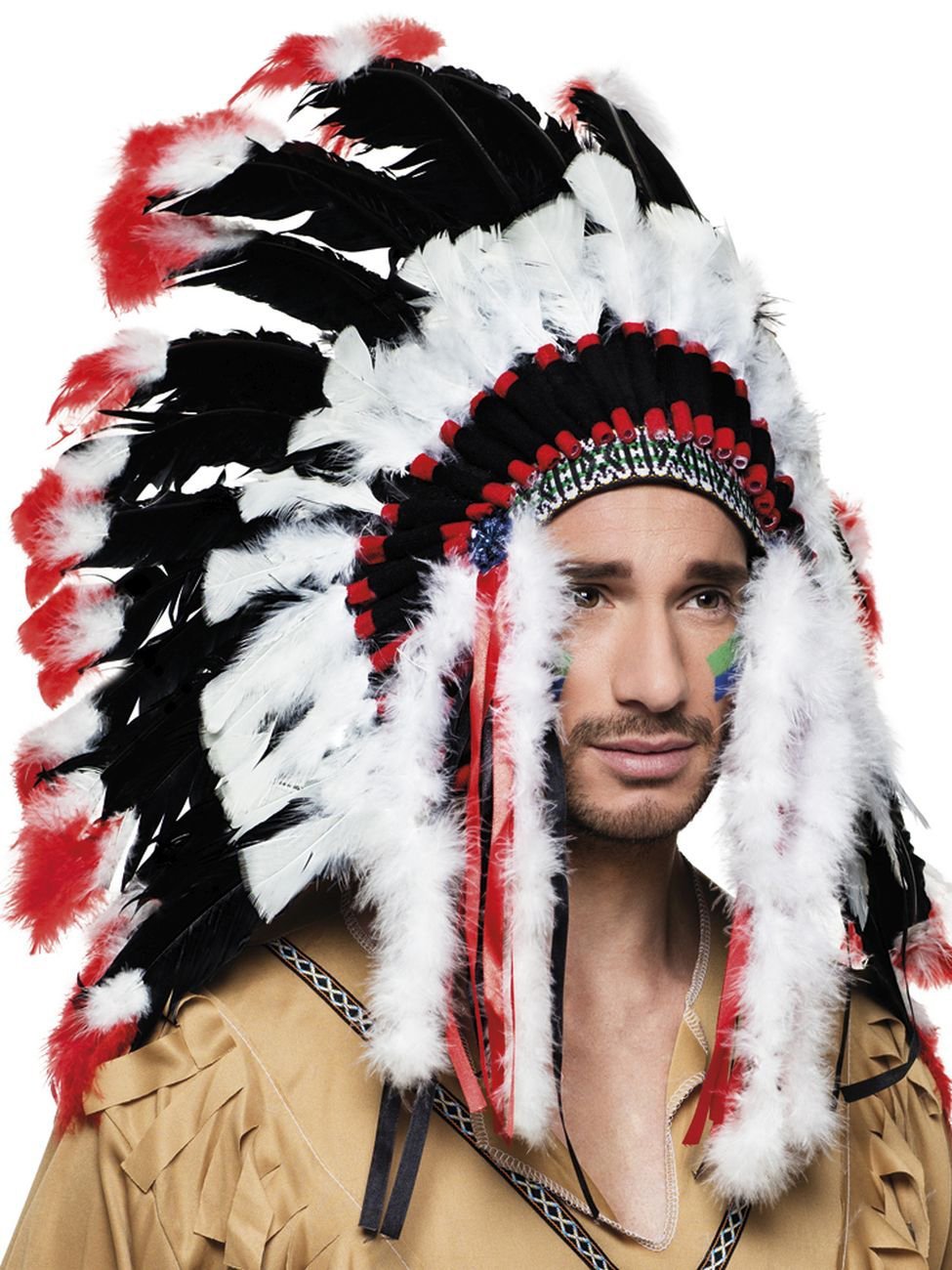 Boland 44139 Indian Apache Hair Accessories, Multicoloured, Standard Size