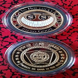 I'm Not Lucky, I'm So Good Poker Colorized Challenge Art Coin