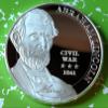 USA President Abraham Lincoln Civil War Silver Plated Challenge Art Coin view 1