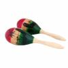 Authentic Hand Painted Medium Wood Maracas - Set of 2 view 1