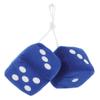 United Pacific C5038B 3x 3 Classic Hanging Fuzzy Dice, Soft & Fuzzy Hanging Mirror Dice, Decorative Hanging Fuzzy Dice  Blue/White Dots  ONE Pair view 1