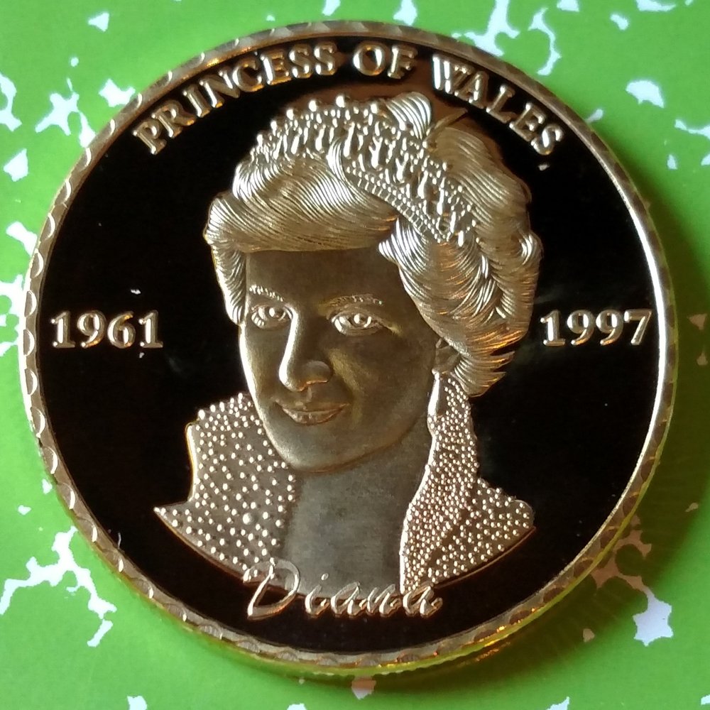 Princess Diana Last Rose of England Gold Plated Challenge Art Coin
