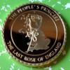 Princess Diana Last Rose of England Gold Plated Challenge Art Coin view 2