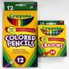12ct Crayola Colored Pencils Pre-Sharpened & 24ct Crayola Crayons Basic Bundle view 1