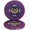 Laurel Crown Ceramic Poker Chips by MRC- Pack of 50 (Purple $500) view 1