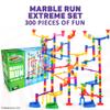 Marble Genius Marble Run Extreme Set, STEM Toys & Maze Construction Building - 300 Translucent Track Pieces & Glass Marbles for Family, Kids Toddlers Ages 4-8 - Fun Holiday Creative Gifts view 2