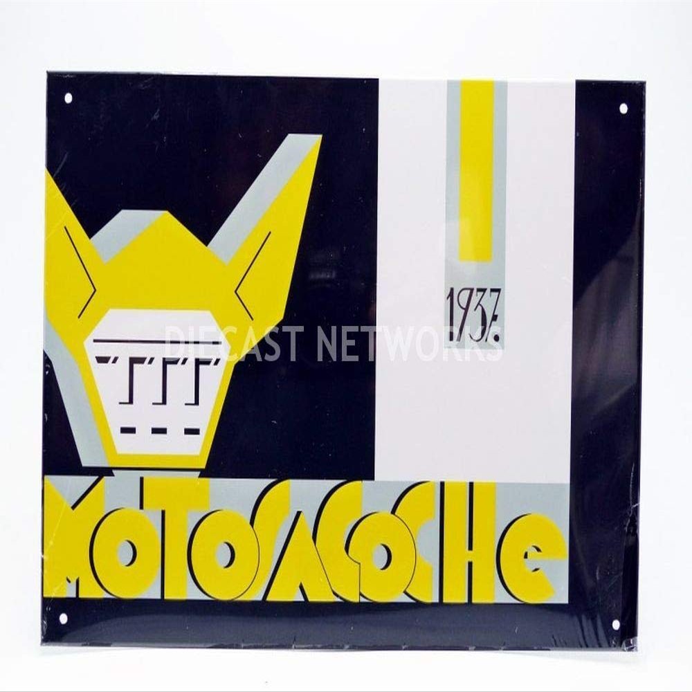 Dioramax MotoSacoche Metal Sign  Black/Yellow/White  1/1 Scale
