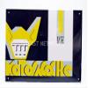 Dioramax MotoSacoche Metal Sign  Black/Yellow/White  1/1 Scale view 1