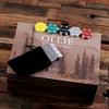 Flasks with Personalized Poker Chips, Cards, Dice Gambling Gift Sets _Hunter_Large view 2