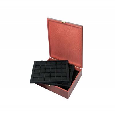 Lindner S2495-S2115CE LINDNER Authentic wood case CARUS for 150 coins/coin capsules up to 38 mm - SPECIAL EDITION