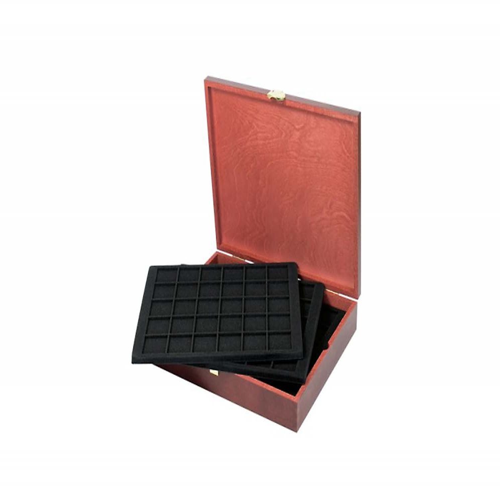 Lindner S2495-S2115CE LINDNER Authentic wood case CARUS for 150 coins/coin capsules up to 38 mm - SPECIAL EDITION