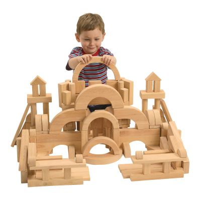Best Value Floor Wooden Unit Blocks - Set of 162, Excellerations, Block Play, Wooden Blocks, Educational Toys for Children, STEM