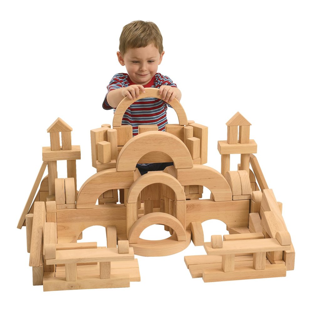 Best Value Floor Wooden Unit Blocks - Set of 162, Excellerations, Block Play, Wooden Blocks, Educational Toys for Children, STEM