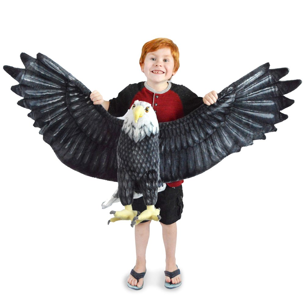 TigerHart Barry The Bald Eagle - 57 Inch Wingspan Giant Stuffed Animal Plush Jumbo American Eagle