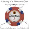 Claysmith Gaming Pack of 50 Showdown Poker Chips, Heavyweight 13.5-gram Clay Composite (500 Purple) view 3