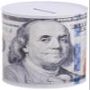 Home Bay Metal Money Piggy Bank with 100 Dollar Bill Wrapping view 1