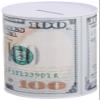 Home Bay Metal Money Piggy Bank with 100 Dollar Bill Wrapping view 2