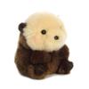 Aurora Playful Rolly Pet Smiles Sea Otter Stuffed Animal - Compact Size for On-The-Go Fun - for Adults, Kids, Birthdays, and Anniversaries - Brown 5 Inches view 2