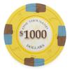 Claysmith Gaming Pack of 50 Poker Knights Poker Chips, Heavyweight 13.5-gram Clay Composite (1,000 Yellow) view 1