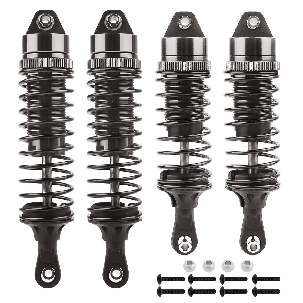 HobbyPark RC Shocks for Traxxas Slash 2WD 4x4 Hoss Rustler Stampede Bandit VXL Nitro Shock Absorber Damper Set 1/10 Upgrades Parts Replace of 5862 (Gray)