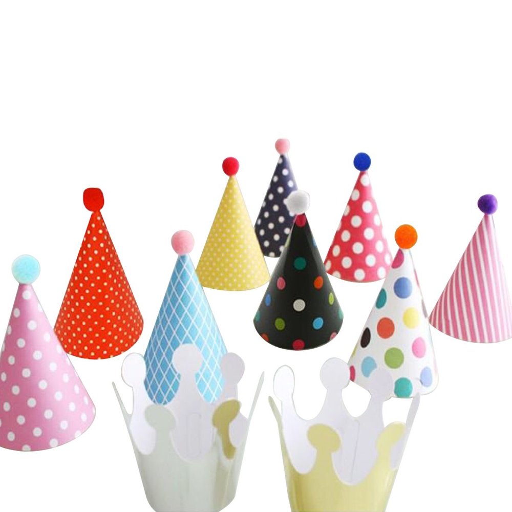 allydrew Party Hats and Crowns for Parties, Birthdays, New Years