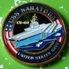 US Navy USS Saratoga CV-60 Colorized Challenge Art Coin view 1