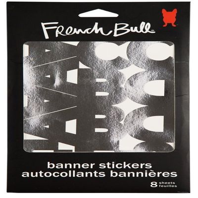 French Bull Silver Foil Letter and Number Banner Stickers, 8x5