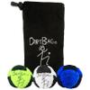 DIRTBAG Classic Footbag 3 Pack with Pouch, Unique, Footbag Set with Signature Carry Bag - Black Pouch. view 1