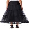 GRACE KARIN Women's A Line Floor Length Underskirt Petticoats Slips (M,Black) view 3