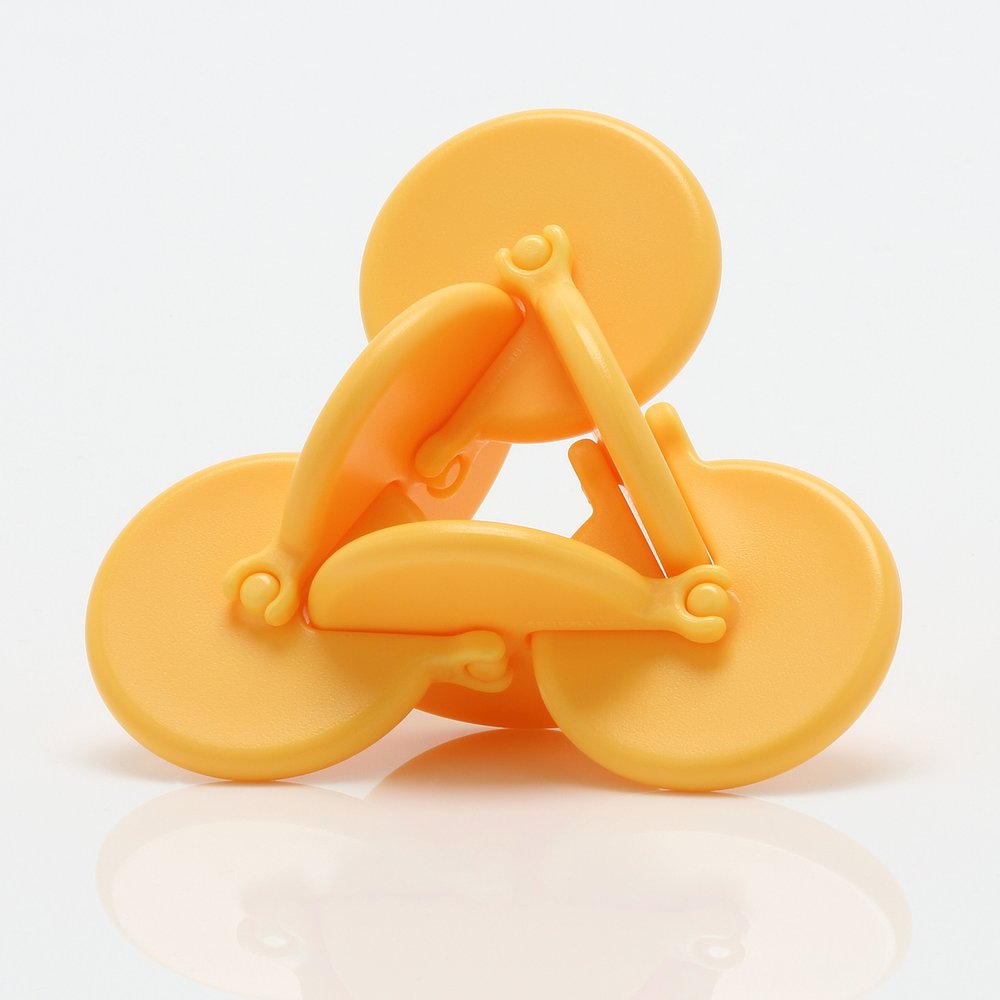 PLAYABLE ART OSM - Forever Turning Kinetic Sculpture - Retail Gift Box Packaging (Yellow)
