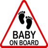 carstyling XXL Sticker Baby on Board Triangular 115 x 130 mm view 1