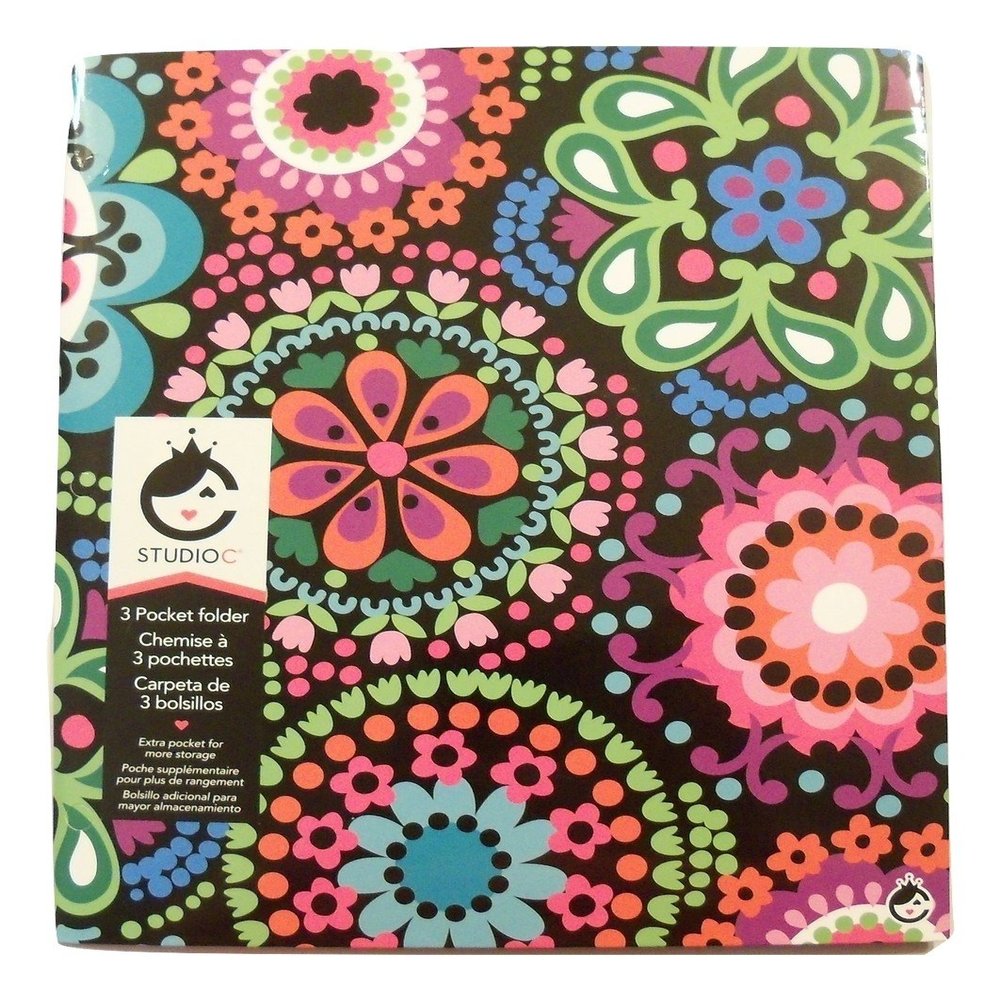 Carolina Pad Studio C Tri-fold 3-Pocket Folder ~ Twilight Kaleidoscope (Kaleidoscope)
