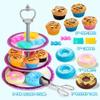 JOYIN 35Pcs Mermaid Tea Party Set for Little Girls, Pretend Tin Teapot Set, Princess Tea Time Play Kitchen Toy with Dessert, Doughnut, Carrying Case for Birthday Easter Gifts Kids Toddlers Age 3 4 5 6 view 3