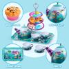 JOYIN 35Pcs Mermaid Tea Party Set for Little Girls, Pretend Tin Teapot Set, Princess Tea Time Play Kitchen Toy with Dessert, Doughnut, Carrying Case for Birthday Easter Gifts Kids Toddlers Age 3 4 5 6 view 4