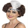 Smiffys Flapper Headband, Silver with Feather, 1920's Razzle Fancy Dress, Adult Dress Up Accessories view 1