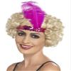 Smiffys 1920s Girl Headband Pink with Feather view 1