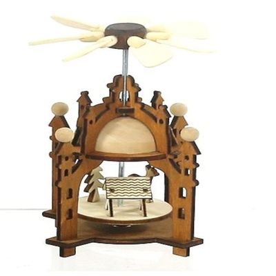 Dekohelden24 Wooden Heat Game, Natural/Brown, Approx. 12 cm, Deer