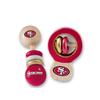 MasterPieces NFL San Francisco 49ers Natural Wood, Non-Toxic, BPA, Phthalates, & Formaldehyde Free, Baby Rattle Set, 2 Pieces view 1