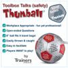 Trainers Warehouse Toolbox Talks Safety Thumball Teambuilding Tool - 6" Red Icebreaker Game | Team Building Activity - Ensure Safe Workplaces | 32 Conversation Prompts view 2