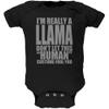 Animal World Halloween Human Llama Costume Soft Baby One Piece Black 0-3 M view 1