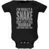 Animal World Halloween Human Snake Costume Soft Baby One Piece Black 3-6 M view 1