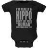 Animal World Halloween Human Hippo Costume Soft Baby One Piece Black 0-3 M view 1