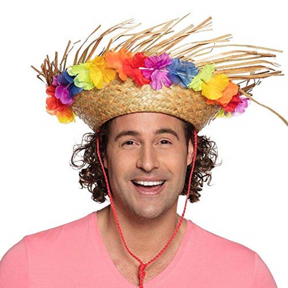Boland 10232494 Bol52537 Straw Hat Flowers, Adult, Multi-Coloured