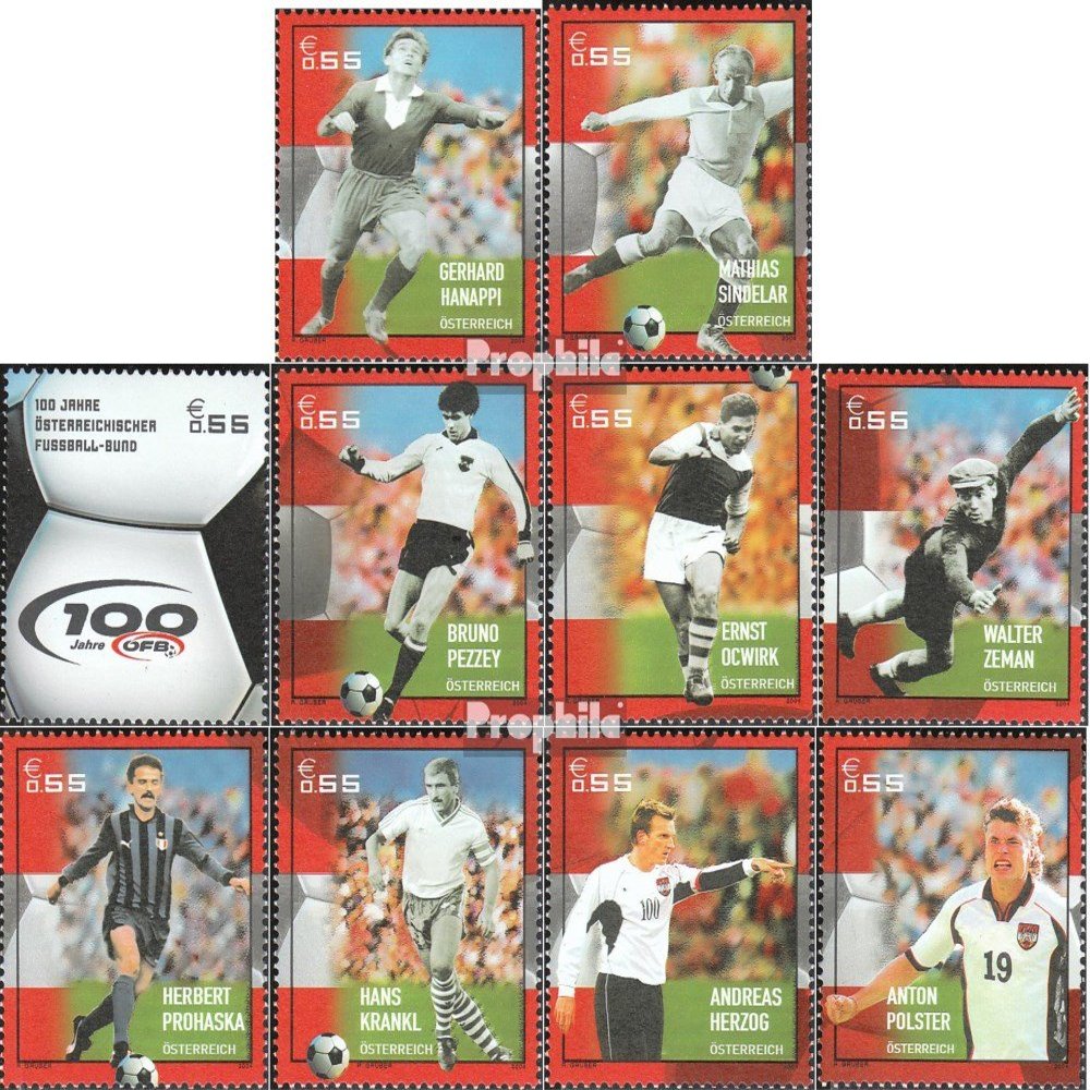Austria 2460-2469 (Complete.Issue.) unmounted Mint/Never hinged ** MNH 2004 Football (Stamps for Collectors) Soccer