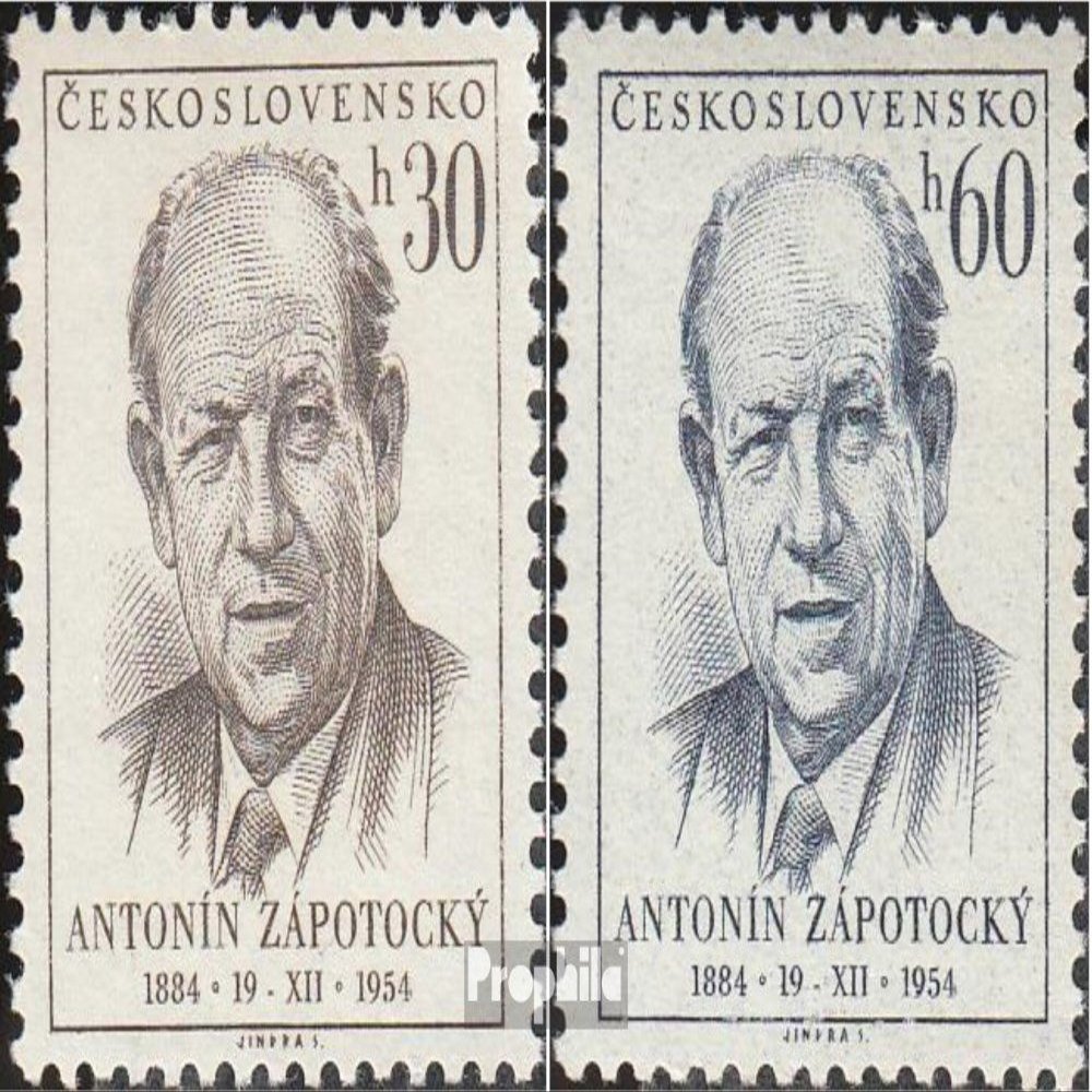Czechoslovakia 887-888 (Complete.Issue.) unmounted Mint/Never hinged ** MNH 1954 zapotocky (Stamps for Collectors)