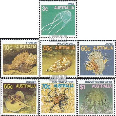 Australia 972-978 (Complete.Issue.) unmounted Mint/Never hinged ** MNH 1986 Animals (Stamps for Collectors) Water Animals
